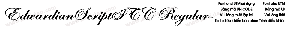 EdwardianScriptITC Regular字体转换